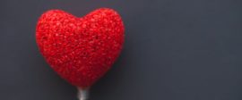 Red love heart valentines